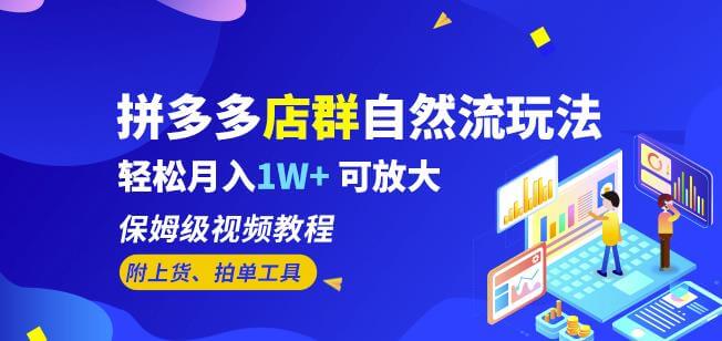 拼多多店群自然流玩法，轻松月入1W+保姆级视频教程-项目创薪