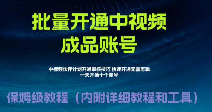 外面收费1980的暴力开通中视频计划教程-项目创薪