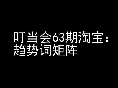 《淘宝天猫打爆班》原创高阶技术第63期，趋势词矩阵技术和玩法-项目创薪
