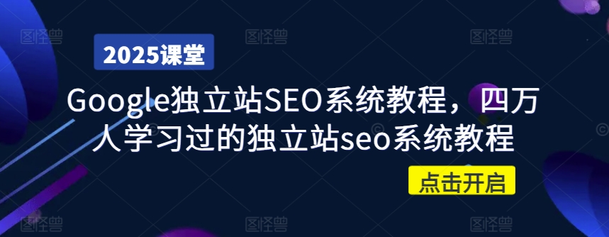 Google独立站SEO系统教程，四万人学习过的独立站seo系统教程-项目创薪