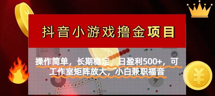 【抖音小游戏发行人计划项目】操作简单，长期稳定，日盈利500+，可工作…-项目创薪