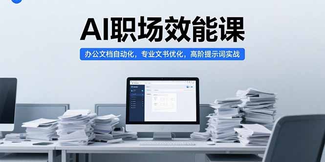 AI职场效能课，办公文档自动化，专业文书优化，高阶提示词实战-项目创薪