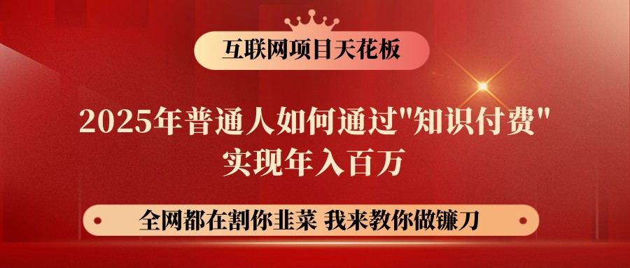 网创项目终点站-镰刀训练营超级IP合伙人，25年普通人如何通过“知识付费”年入百万-项目创薪