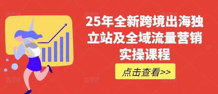 25年全新跨境出海独立站及全域流量营销实操课程，跨境电商独立站TIKTOK全域营销普货特货玩法大全-项目创薪