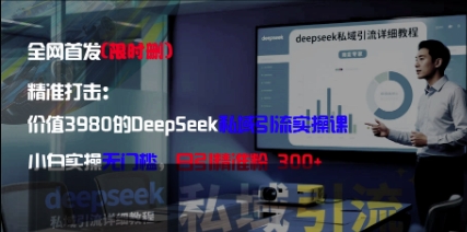 精准打击：价值3980的DeepSeek私域引流实操课，小白实操无门槛，日引精准粉300+-项目创薪
