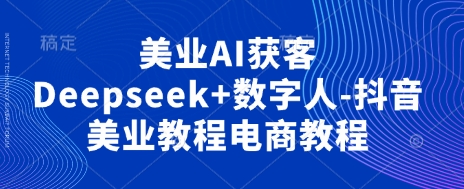 美业AI获客Deepseek+数字人-抖音美业教程电商教程-项目创薪