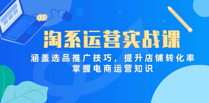 淘系运营实战课，涵盖选品推广技巧，提升店铺转化率，掌握电商运营知识-项目创薪