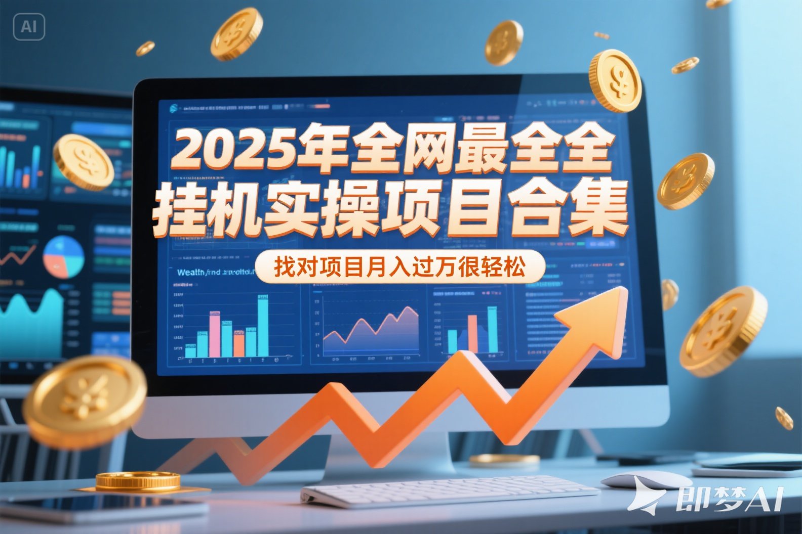 2025年挂机实操项目实操演练，挂机类型，AI直播类型，轻资产创业类型…-项目创薪