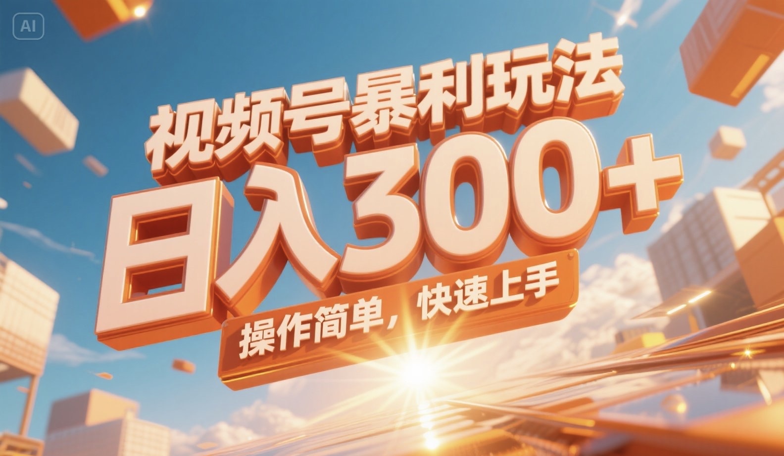 视频号暴利玩法，日入300+，操作简单，快速上手。-项目创薪
