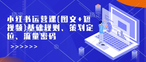 小红书运营课(图文+短视频)基础规则、策划定位、流量密码-项目创薪