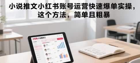 小说推文小红书账号运营快速爆单实操，这个方法，简单且粗暴-项目创薪