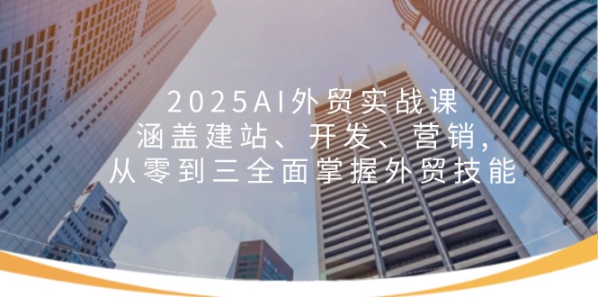 2025AI外贸实战课：涵盖建站、开发、营销, 从零到三全面掌握外贸技能-项目创薪