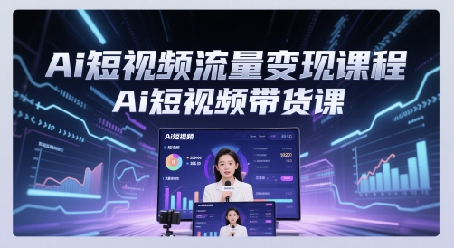 Ai短视频流量变现课程，Ai短视频带货课-项目创薪