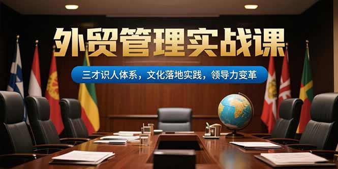 外贸管理实战课，三才识人体系，文化落地实践，领导力变革-项目创薪