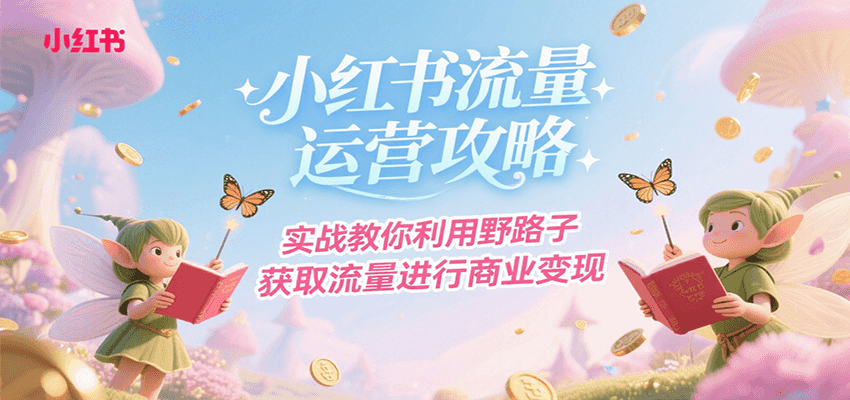 小红书流量运营攻略，实战教你利用野路子获取流量进行商业变现-项目创薪