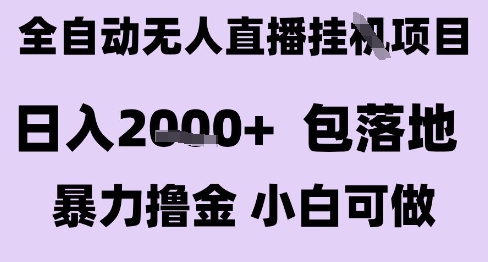 最新全自动抖音无人直播挂G项目，日入2k+ 包落地暴力撸金，小白可做【揭秘】-项目创薪