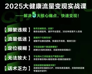大健康流量全域新增长8.0，三月底线下课视频，大健康万亿蓝海，从类目突围到模式迭代-项目创薪