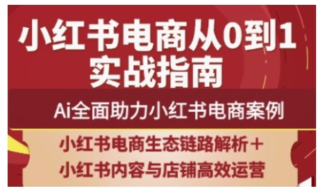 2025小红书电商全链路运营，Ai全面助力小红书电商案例-项目创薪