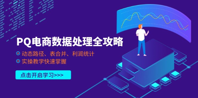 PQ电商数据处理全攻略，动态路径、表合并、利润统计，实操教学快速掌握-项目创薪