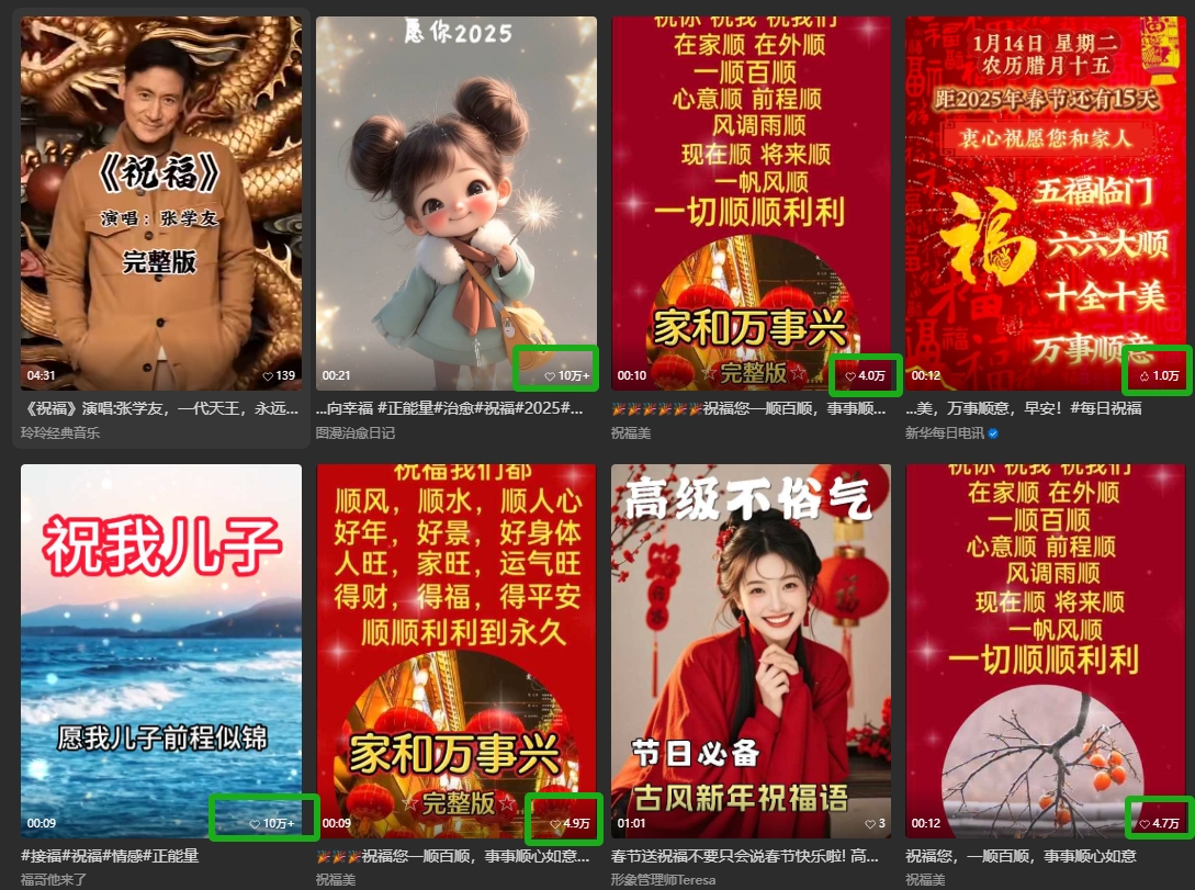 银发经济新年风口，儿女祝福视频爆火，一条作品上万播放，一定要抓住-项目创薪