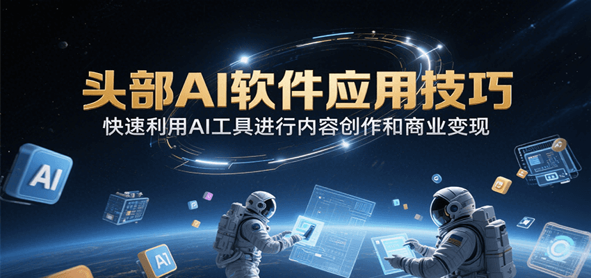 头部AI软件应用技巧，快速利用AI工具进行内容创作和商业变现-项目创薪