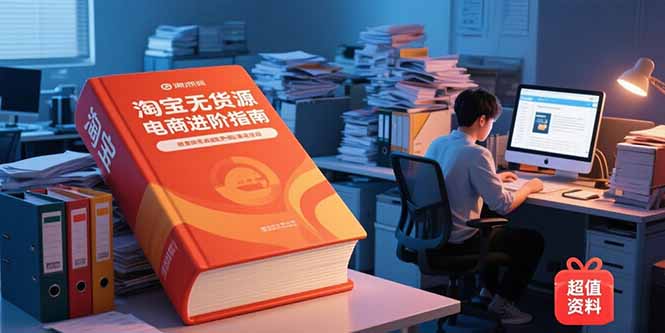 淘宝无货源电商进阶指南，包含新人课、进阶课，配套资料，蓝海选品等-项目创薪