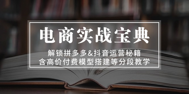 电商实战宝典 解锁拼多多&抖音运营秘籍 含高价付费模型搭建等分段教学-项目创薪