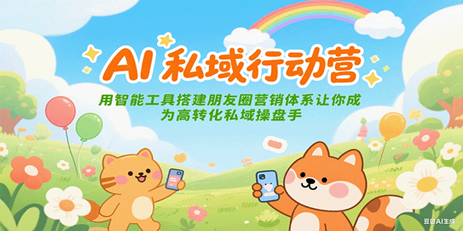 AI私域行动营：用智能工具搭建朋友圈营销体系让你成为高转化私域操盘手-项目创薪