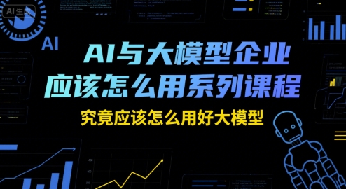 AI与大模型企业应该怎么用系列课程，究竟应该怎么用好大模型-项目创薪