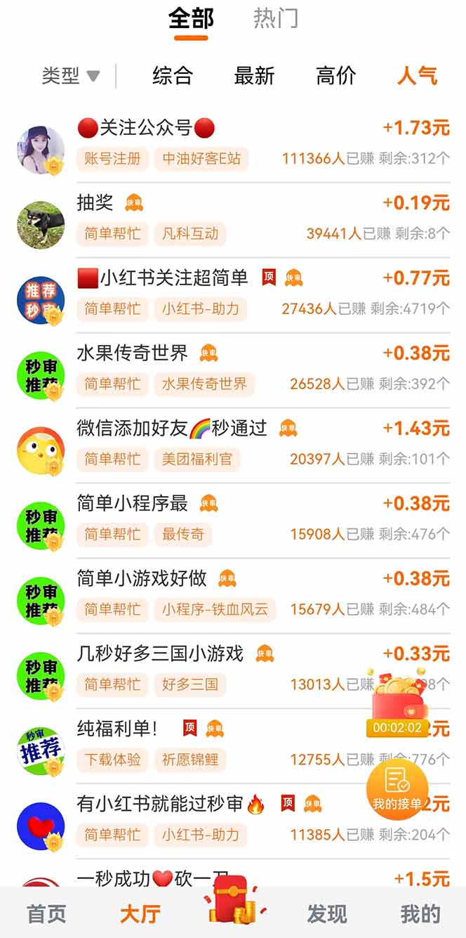 零撸小项目免费分享 点赞助力 无任何门槛 手机随时可做  单日收益200＋-项目创薪