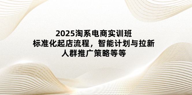 2025淘系电商实训班：标准化起店流程，智能计划与拉新，人群推广策略等等-项目创薪