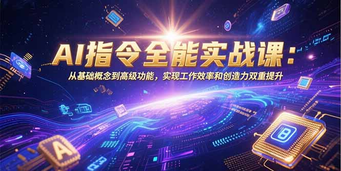 AI指令全能实战课：从基础概念到高级功能，实现工作效率和创造力双重提升-项目创薪