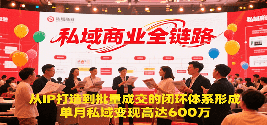 私域商业全链路，从IP打造到批量成交的闭环体系形成，单月私域变现600万-项目创薪