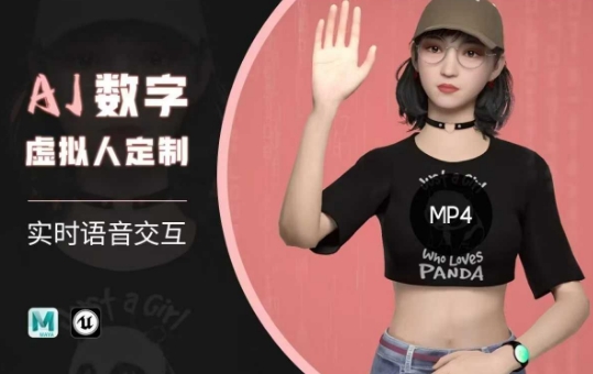Ai数字人虚拟(智能体)实时语音交互特训营，​自行定制超写实角色AI数字人交互技术-项目创薪