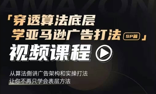 穿透算法底层，学亚马逊广告打法SP篇，从算法侧讲广告架构和实操打法，让你不再只学会表层方法-项目创薪