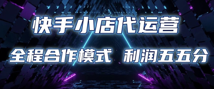 快手小店代运营 限时托管计划 合作模式 利润五五分成【揭秘】-项目创薪
