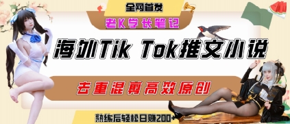 海外tiktok小说推文暴力项目，高停留率，高转化率，上手后一天搞顿饭钱不是问题-项目创薪
