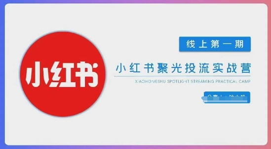 小红书聚光陪跑第一期，教你从0到1玩转小红书聚光投流，搭建小红书付费投流团队，更快的见到效果-项目创薪