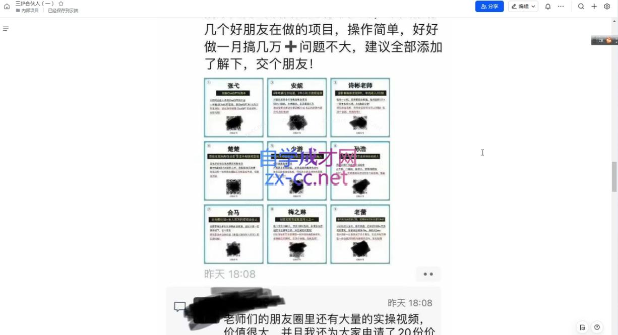 君哥·IP合伙人知识付费虚拟项目(更新)-项目创薪
