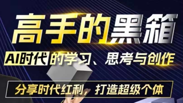 高手的黑箱：AI时代学习、思考与创作-分红时代红利，打造超级个体-项目创薪