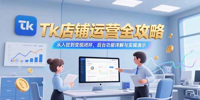 Tk店铺运营全攻略，从入驻到变现闭环，后台功能详解与实操演示-项目创薪