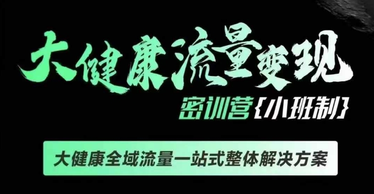 千万级大健康变现课线下课，大健康全域流量一站式整体解决方案-项目创薪