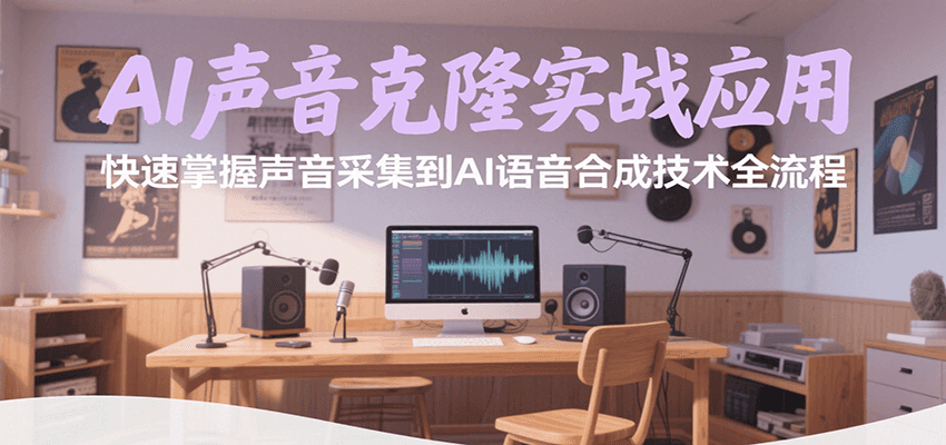 AI声音克隆实战应用，快速掌握声音采集到AI语音合成技术全流程-项目创薪