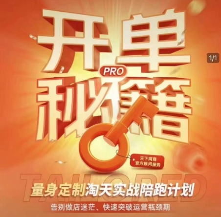 淘宝开单秘籍PRO，量身定制淘天实战陪跑计划，告别做店迷茫、快速突破运营瓶颈期-项目创薪