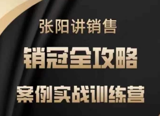 张阳讲销售实战训练营，​案例实战训练，销冠全攻略-项目创薪