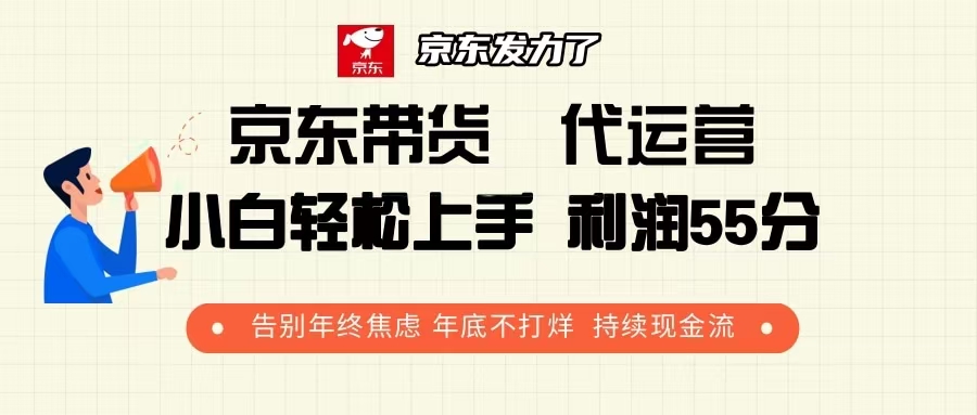 京东带货 代运营 利润55分 告别年终焦虑 年底不打烊 持续现金流-项目创薪