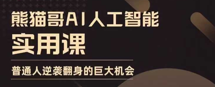 AI人工智能实用课，实在实用实战，普通人逆袭翻身的巨大机会-项目创薪