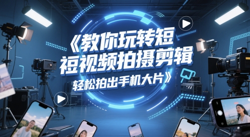 教你玩转短视频拍摄剪辑，轻松拍出手机大片-项目创薪