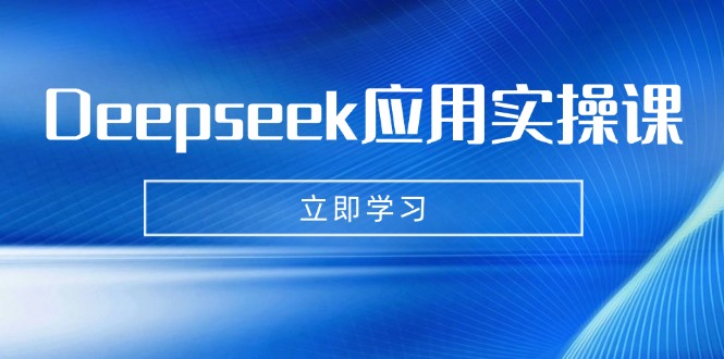 Deepseek应用实操课：AI制作数字妈妈、写真、短视频，辅导作业，PPT制作等-项目创薪