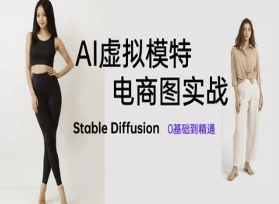 AI虚拟模特电商图实战，AI绘画Stable Diffusion 0基础到精通-项目创薪